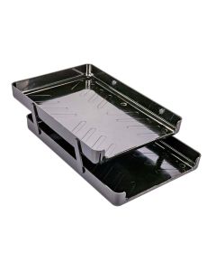 BANDEJA PAPELERA 2 PISOS S.BS NEGRA (26*38CM) *UNID