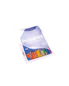 REPUESTO ESCOLAR HUSARES A4 90GRS (5 PERF) (RAYADO) *48HJS