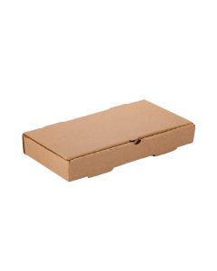 CAJA PIZZA MICRO MARRON/MARRON 1/2 PIZZA (15.5*31.5*4.5CM) *100UNID