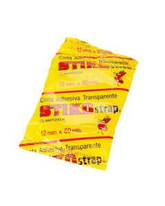 CINTA POLIPROPILENO TRANSPARENTE 12MM*60MTS STIKO STRAP *UNID