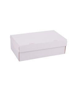 CAJA ZAPATILLAS CARTON BLANCO/MARRON (19*32.5*10.5CM) *UNID.