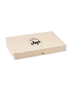 mEP CAJA RAVIOLES CARTON GRIS PERSONALIZADO 2 PLANCHAS) (17.5*28.5*3.5CM) X UNIDAD