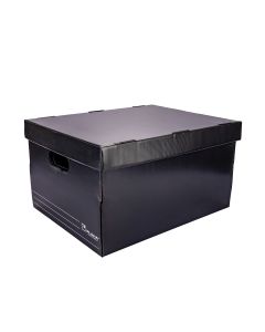 CAJA ARCHIVO PLASTICA GRANDE CON TAPA 804 NEGRO (35.5*45*25.5CM) *UNID