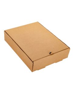 CAJA MICRO CARTON MARRON/MARRON (20*26.5*6CM) (1 DOC. EMPANADAS) *100UNID.