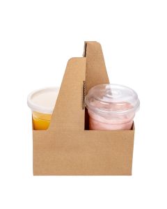 PORTAVASOS VALIJA CARTON MICRO PARA 2 VASOS CAFE *100UNID