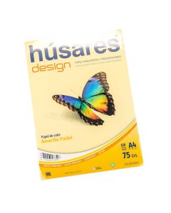 RESMA IMPRESORA.A4 COLOR HUSARES AMARILLO PASTEL 75GRS (21*29.7CM) *100HJS