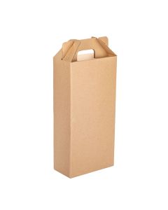 CAJA VINO CARTON MICRO MARRON/MARRON.(8.5*16.5*34CM) (2 BOTELLAS) *50UNID.