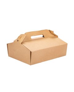 CAJA MALETIN CHICO CARTON MICRO MARRON/MARRON (18*24.5*6CM) *100UNID.
