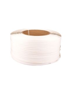 FLEJE PLASTICO BLANCO.12MM VIRGEN PARA MAQUINA SEMIAUTOMATICA *ROLLO 10KG