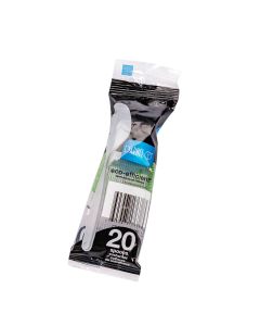 CUCHARA PLASTICA SUNDAE CRISTAL REFORZADA BISTROT (DARNEL) BLISTER *20UNID.