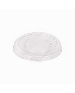 TAPA POTE SOUFFLE PLASTICO CRISTAL. (PARA POTE 2 Y 2.5OZ) PAQ.*100UNID