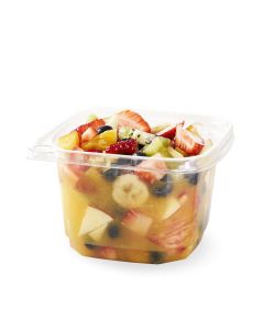 POTE BANDEX CUADRADO PET (480ML) CON PRECINTO SEGURIDAD (16OZ) SIN TAPA *50UNID