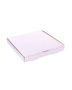 CAJA PIZZA MICRO BLANCO/MARRON CHICA (27.5*27.5*3.5CM) *100UNID