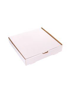 CAJA MICRO CARTON BLANCO/MARRON (28*28*5.3CM) (PASCUALINA) *100UNID.