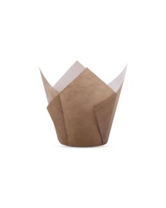 TULIPAS PARA MUFFIN Y CUPCAKE.Nº16 MARRON LISA PAQ *200UNID