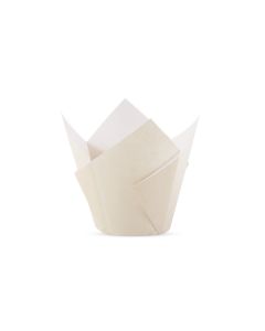 TULIPAS PARA MUFFIN Y CUPCAKE.Nº16 BEIGE LISA PAQ *200UNID