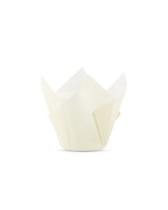 TULIPAS PARA MUFFIN Y CUPCAKE.Nº16 AMARILLA PASTEL LISA PAQ *200UNID