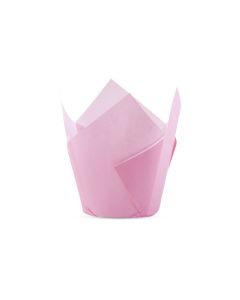 TULIPAS PARA MUFFIN Y CUPCAKE.Nº16 ROSA LISA PAQ *200UNID