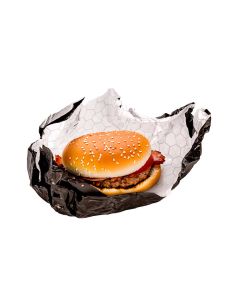 PAPEL FAST FOOD ALUMINIO PANALTERMICO 30*40CM NEGRO (160 HOJAS) *KG