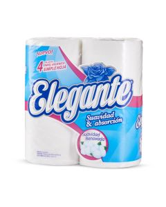 PAPEL HIGIENICO FAMILIAR (4U*30MTS) ELEGANTE SIMPLE HOJA *UNID.(OFERTA)