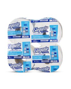 PAPEL HIGIENICO INSTITUCIONAL (8U*300MTS) ELEGANTE CONO GRANDE BLANCO *UNID..