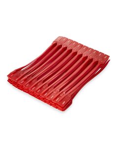 PRECINTOS NUMERADOS 40CM PLASTICOS ROJO TRABA METALICA *100UNID