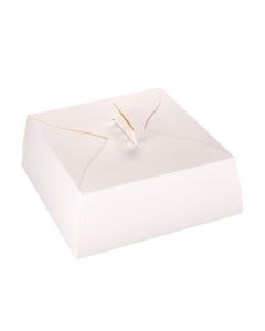 ESTUCHE TORTA CARTULINA BLANCA (28*28*8.5CM) mE *10UNID