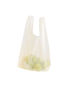 BOLSAS CAMISETA STANDARD BLANCA 30*40CM A/D POLYFILM (AMARILLA) *80UNID