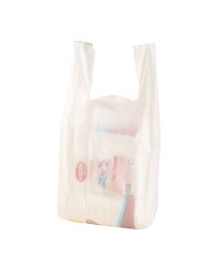 BOLSAS CAMISETA STANDARD BLANCA 45*60CM A/D POLYFILM (AMARILLA) *80UNID