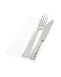 SERVILLETA GASTRONOMICA PAPEL AIRLAID 30*40CM BLANCA (SIMIL TELA)  PAQ*50UNID.