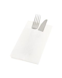 SERVILLETA GASTRONOMICA PAPEL AIRLAID 40*40CM BLANCA C/PORTACUBIERTO PAQ*50UNID.